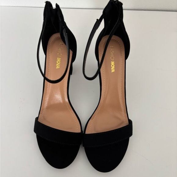 Fashion Nova Heel Hannah 10 Block Sandal Strap Zip Back Fairy Festival Coquette - Picture 2 of 12